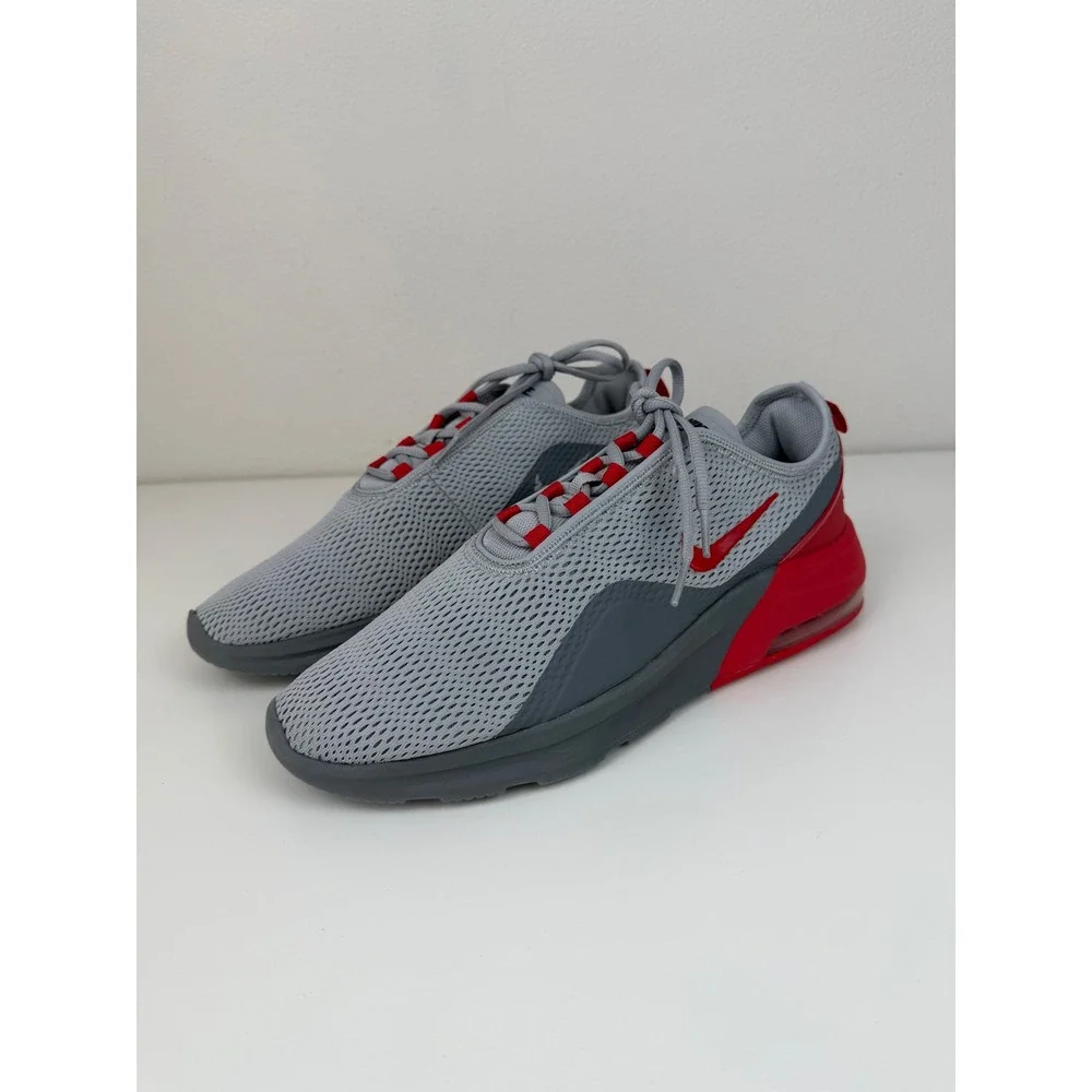 Nike Mens Mesh Running Shoes Air Max Motion 2 Size 12 Gray Red CI7589-001